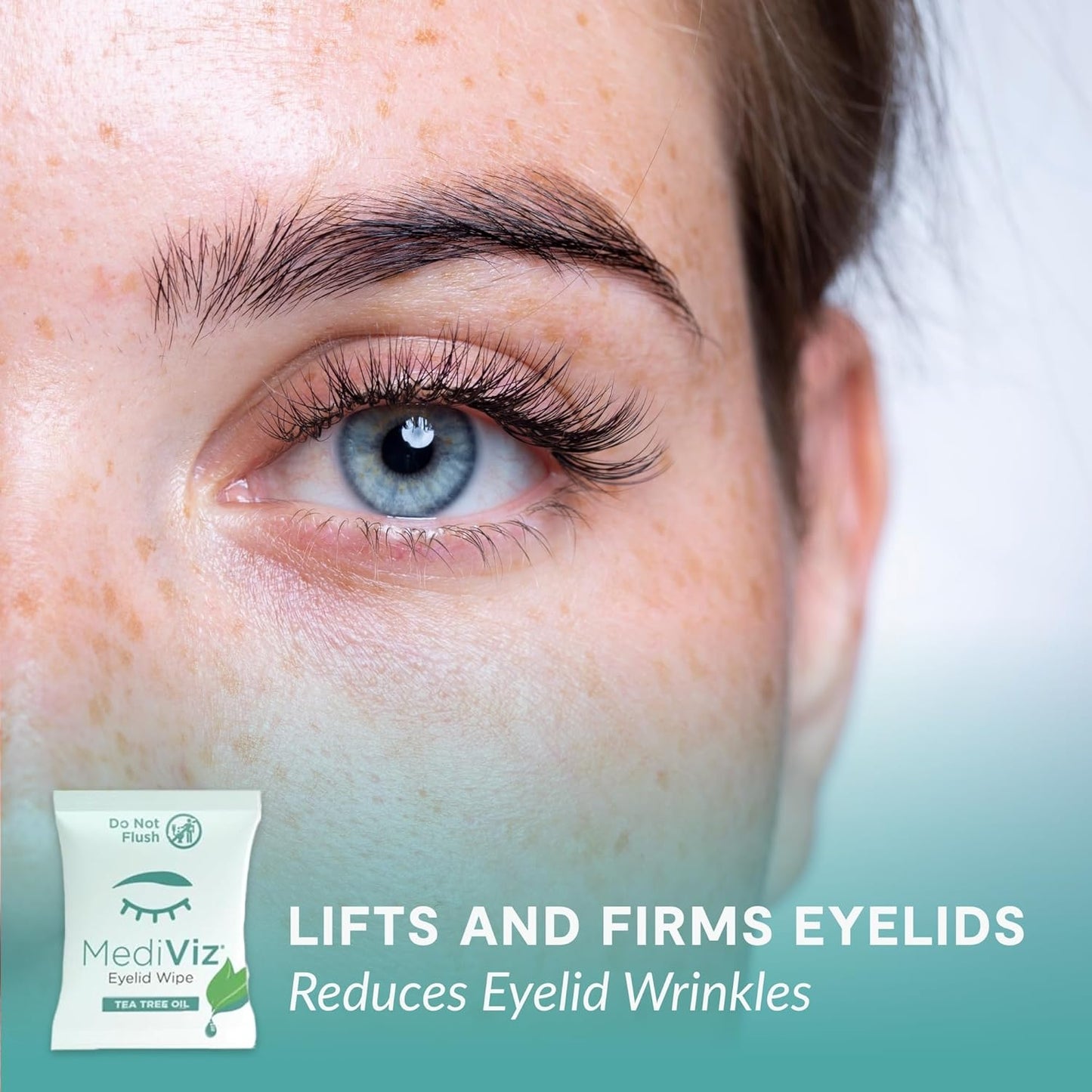 Tea Tree Eyelid Cleanser Wipes – 30 Single-Use Towelettes – Eyelash & Eyelid Wipes for Soothing Dry Eye Irritation, Demodex Removal & More​